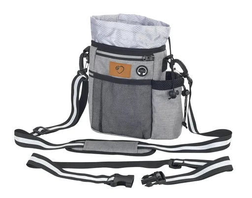 "Dog Walking Organizer, Shoulder Bag with Strap, Grey image"