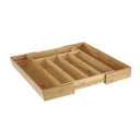 Cutlery tray, bamboo, extendable