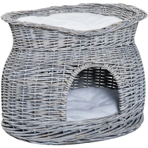 "Cat basket with 2 cushions image"