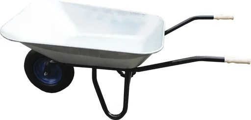 "Flat-tip trolley "Gala", galvanized trough, 95 liters, 1 foamed Wflex wheel image"