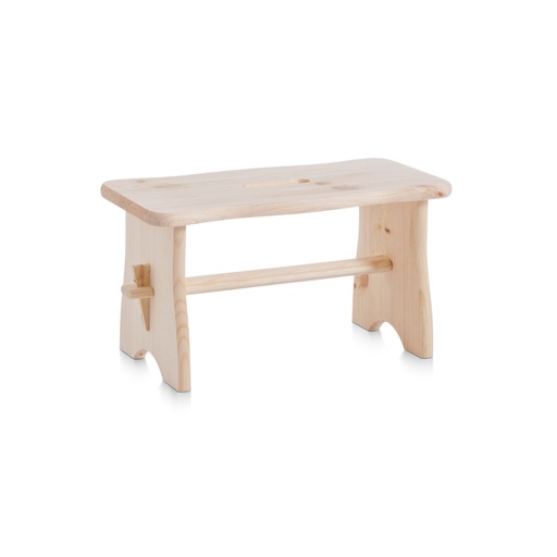 "Footstool, pine image"