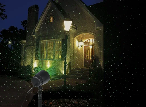 "Laser spotlight, suitable for outdoor use, illuminates areas up to 300 m² image"