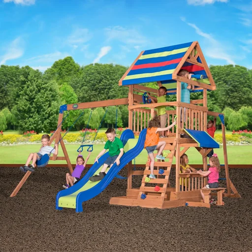 "Northbrook stilt houses (including swings) image"