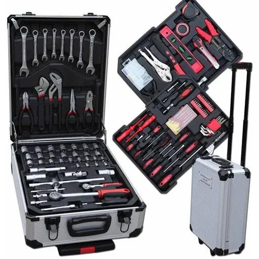 "Toolbox in aluminum case - combination wrench image"