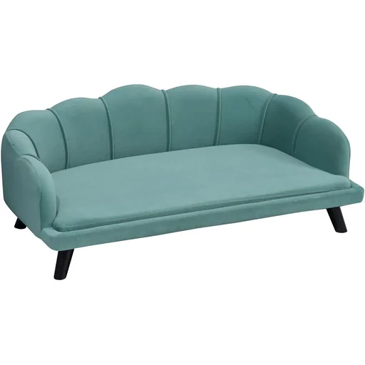 "Pawhut dog sofa with backrest green image"