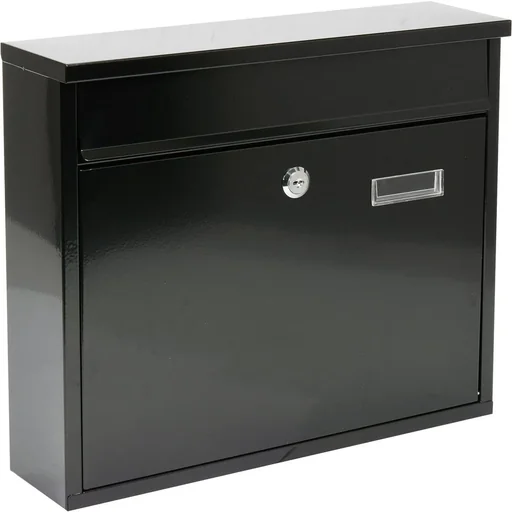 "Mailbox with 2 buttons - black - 310x360x100 mm image"