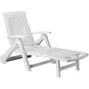 Zircone deck chair white 195x72x101 cm