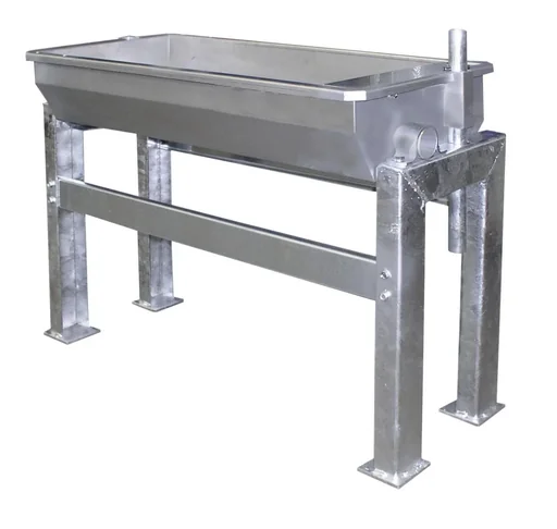 "Tilting drinker made of stainless steel for floor mounting, 2 m up to 70 liters image"