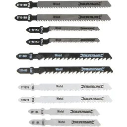 10-teiliges Stichsägeblatt-Set für Holz/Metall