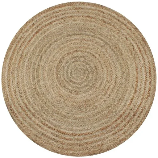 "Round rug 120 cm woven jute image"