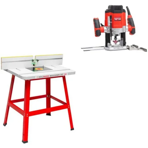 "Router table / workbench with router image"