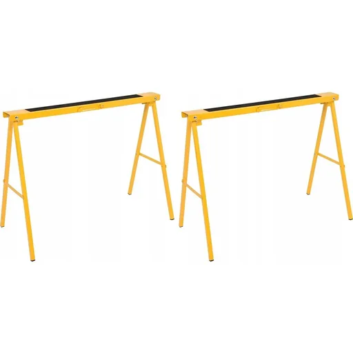 "Set of 2 folding trestles - max 200kg - non-slip image"