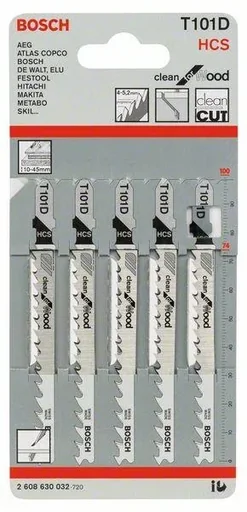 "Jigsaw blades "T 101 D", Clean for Wood, 5 pieces image"