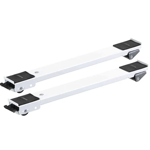 "Transport rail MM 1198 2-part, 45-70 cm, extendable, 3 swivel and 3 fixed castors Ø 30 mm, brake, load capacity 125 kg image"