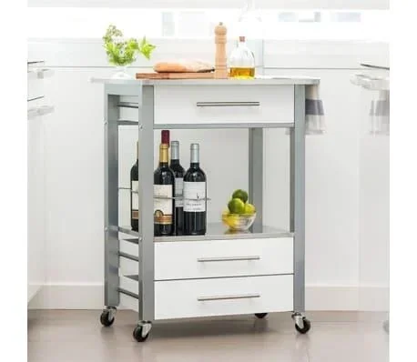 "Excellent Houseware Inox kitchen trolley image"