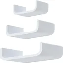 Wall shelf 3 pcs. white
