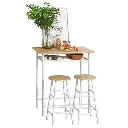 Bartafel met stoelenset, antislipvloer, keukentafel en stoelen, statafel
