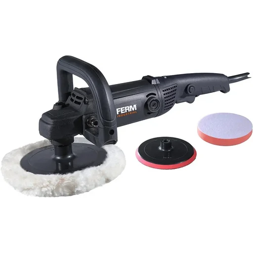 "AGM1084P Angle Polisher 1400W - 180mm - Variable Speed ​​Control - Soft Grip - Includes Accessories with Carrying Case image"