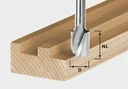 Spiral Nutfräser HS Spi D10 / 30