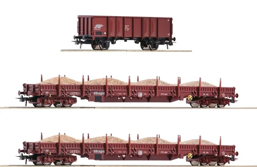 "Car set 1, 3-piece: Sand train, DR image"