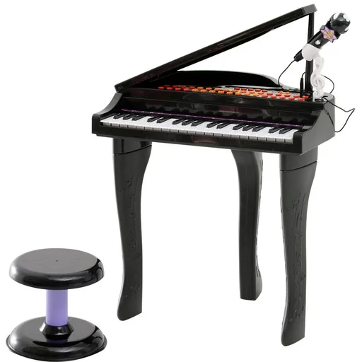 "Children's piano musical instrument 37 keys MP3 USB incl. stool black image"