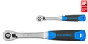 Reversible ratchet set, 1/4" and 1/2", slim design, 2-piece