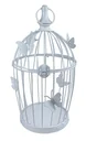 Decorative flower cage in white with butterfly design