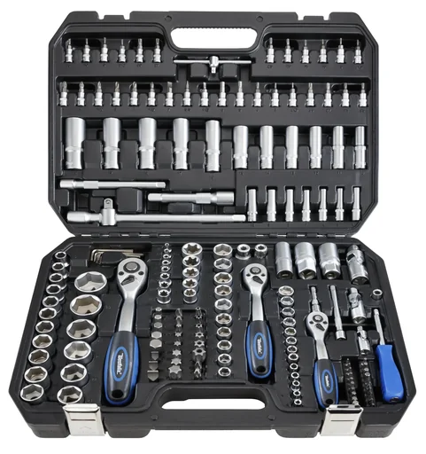 "Socket wrench set, 1/4", 3/8" + 1/2" drive, 171 pieces image"