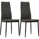 Dining room chairs 2-seater faux leather grey