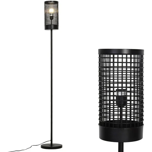"Floor lamp for living room 23 x 23 x 156 cm, black image"