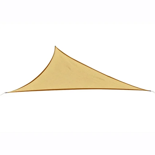 "Sun sail triangle sand 4x4x4 m HDPE - breathable image"