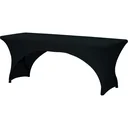 Table cover for rectangular table - arched - black