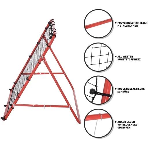 "Soccer rebounder with adjustable angles image"