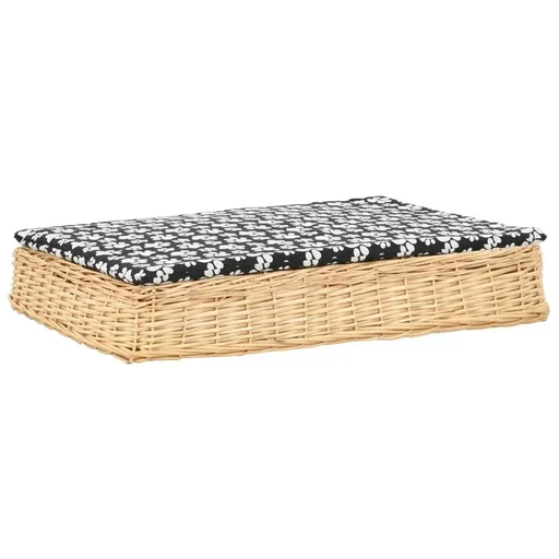 "Dog bed with pillow in flat design image"