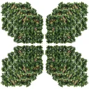 12 pieces artificial plant wall hedge 50x50 cm UV protection privacy screen cotoneaster design hedge plant for garden outdoor