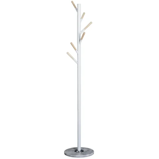 "Coat rack with 6 hooks white/natural image"