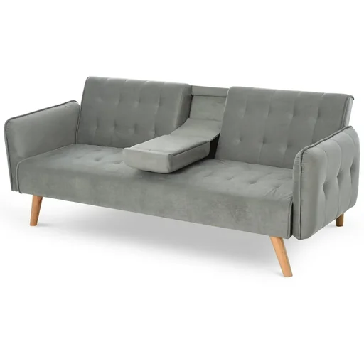 "Sofa bed, folding sofa, 3-seater fabric sofa, chaise longue, sofa bed, sofa with sleeping function, sofa set, adjustable image"