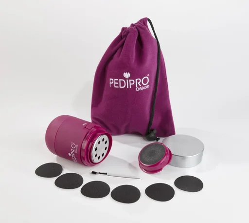 "Electric callus remover, pedicure device "PEDIPRO Deluxe", pink, 12 pieces image"