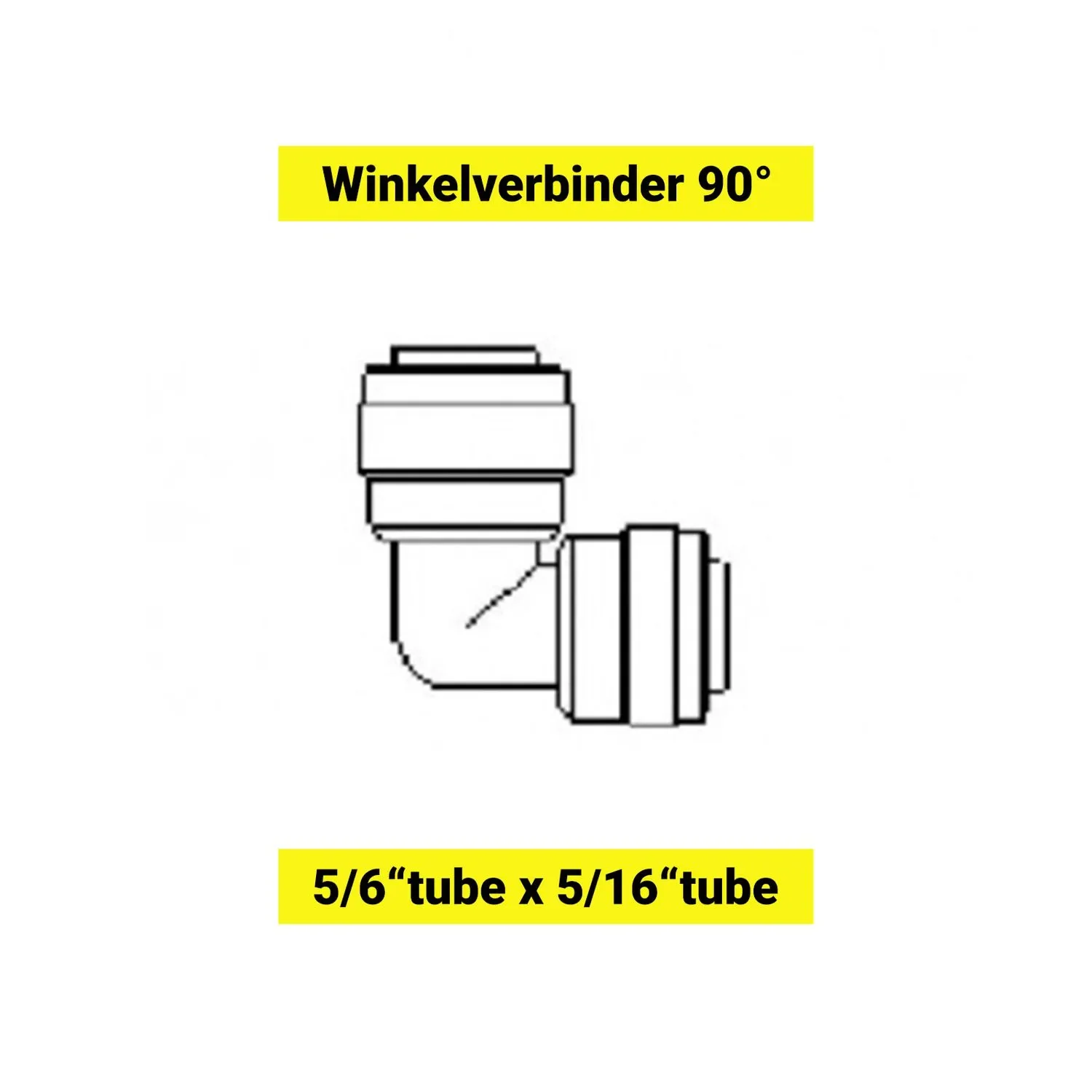 "Slangaansluiting, Slangadapter 90° - 5/16" buis x 5/16" buis image"