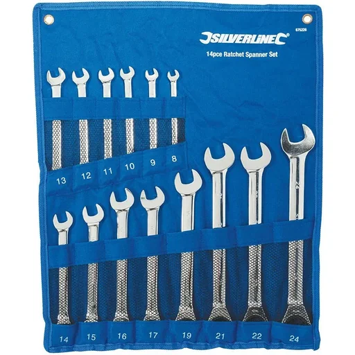 "14-piece fixed ratchet wrench set 8 - 24 mm image"