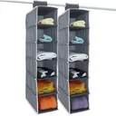 2x coat hangers with 6 compartments in anthracite/white