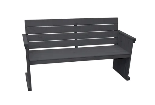 "Wooden bench St. Peter Ording, anthracite image"