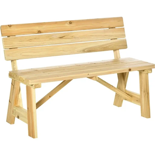 "Garden bench 2-seater park bench made of wood bench up to 220 kg bench patio bench with backrest garden furniture solid wood 116 image"