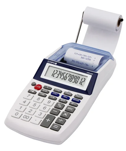 "Printing desktop calculator image"
