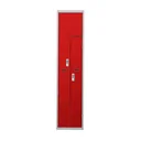 Locker Z PLZ series - 2 doors with combination locks, grey-red