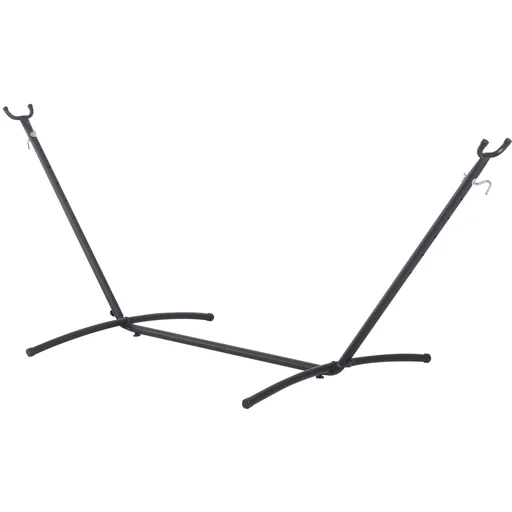 "Hammock frame for hammock hammock stand with hooks garden beach metal 280x120x110cm up to 150kg image"