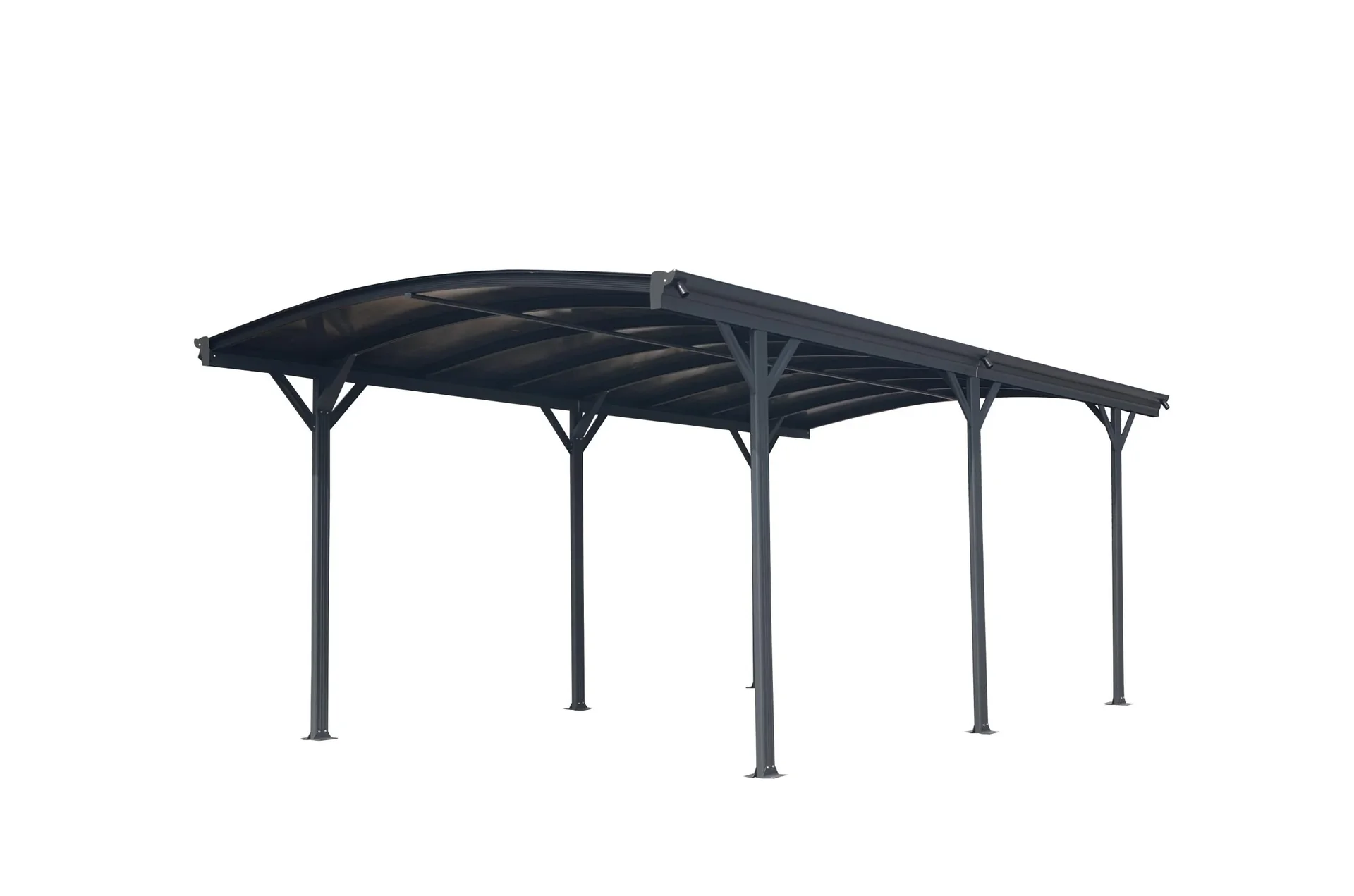 "Westmann aluminium ronde boog carport en overkapping, antraciet, 576x300x220 cm image"