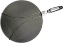 Splash guard with activated carbon filter against grease splashes and odors, folding handle