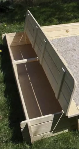 "Seat/storage box for Yanick sandpit image"