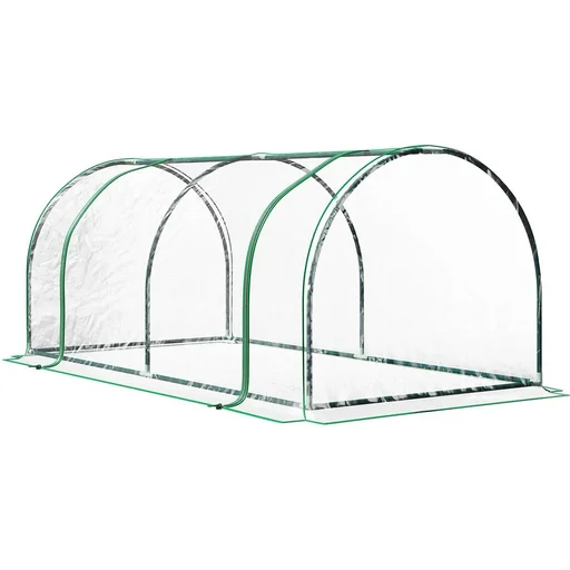 "Greenhouse, greenhouse with door, cold frame, plant house, plant cultivation, steel PVC, 200 x 100 x 80 cm image"